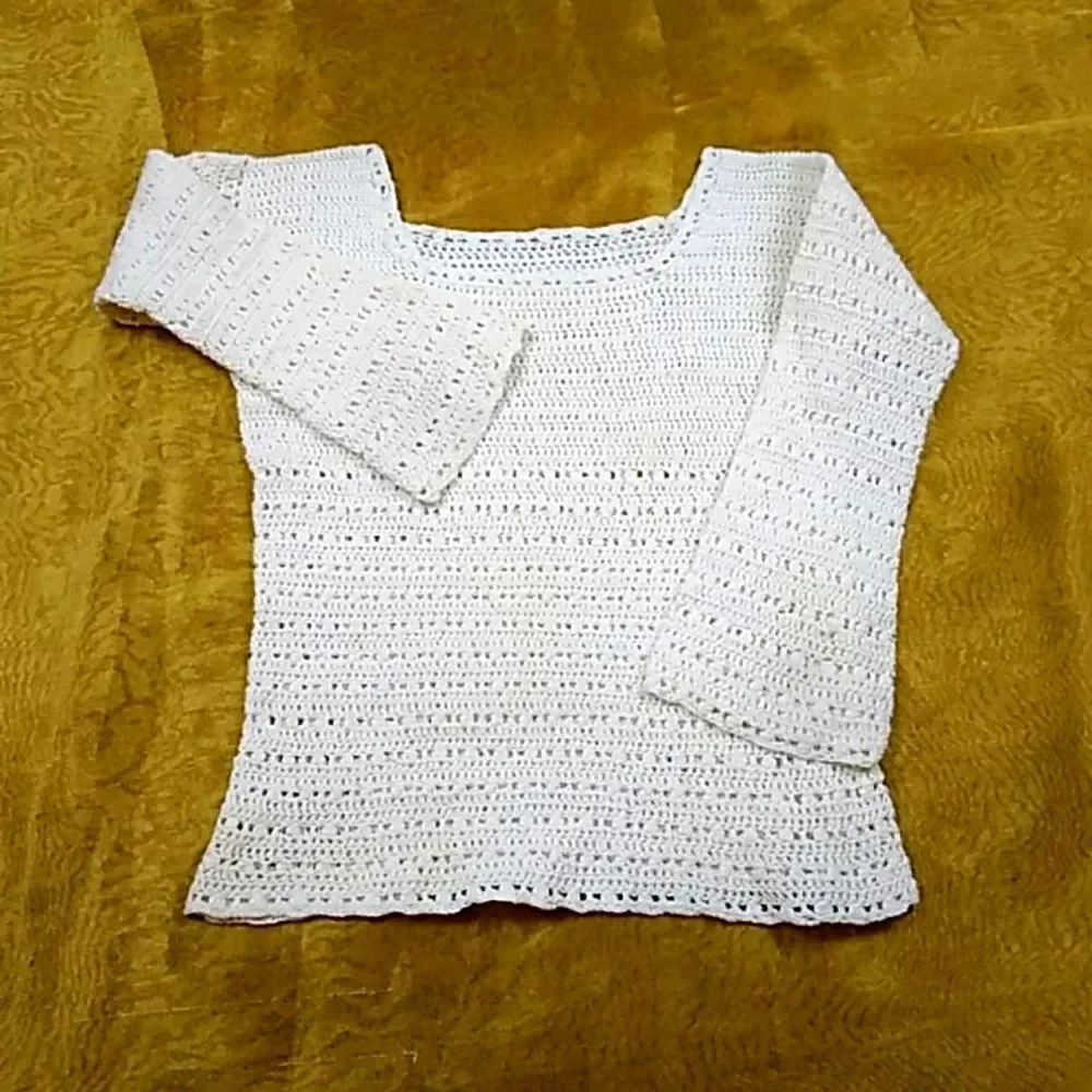 VTG,Handmade Crochet 🧶 Blouse Size XS